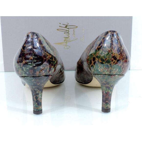 AMALFI by Rangoni Pace Pumps Heels Brown Imperial Patent Size 7.5 Made in Italy - Picture 6 of 9